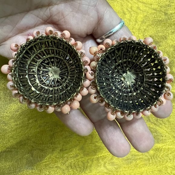 Beaded Metal Sandal Hoops - Picture 6 of 6